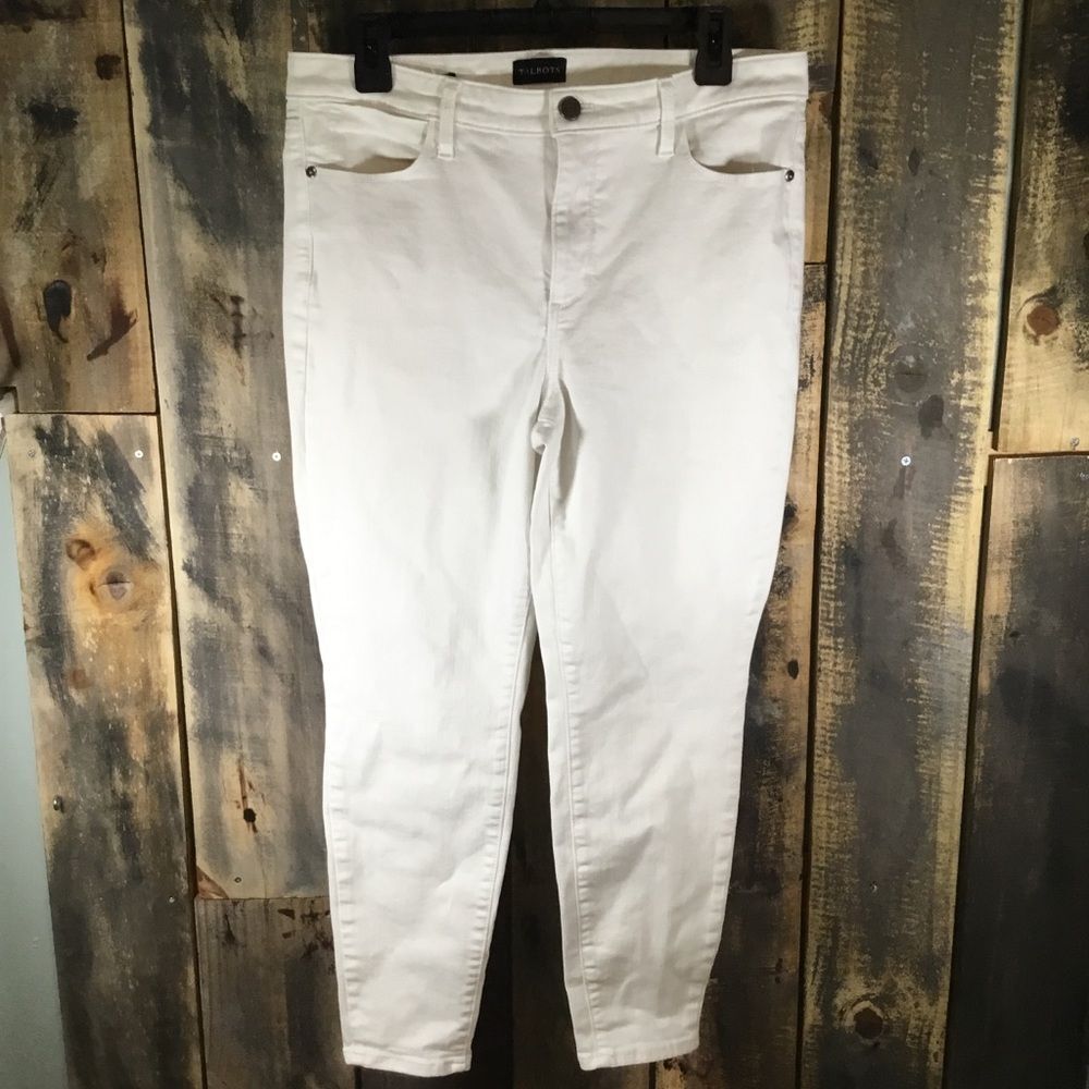 Talbots white crop leg jeggings women’s size 12P